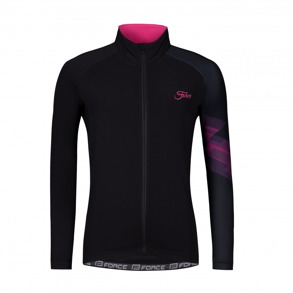 Dres F RIDGE LADY dlhý rukáv, čierno-ružový M
