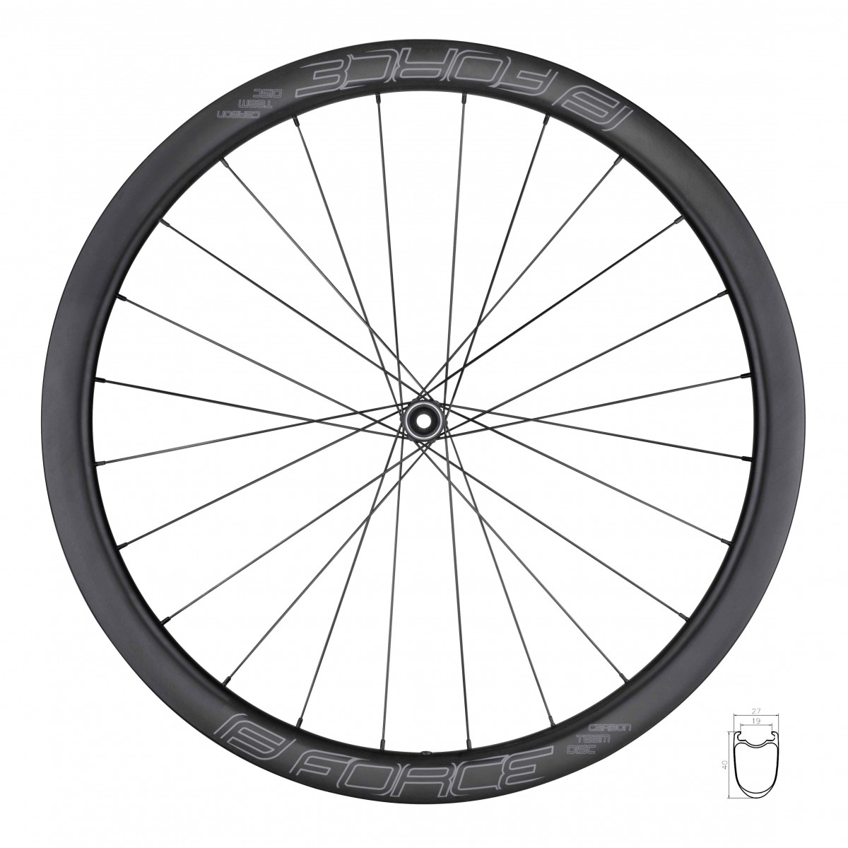 Force TEAM SP KARBON DISC 40 cestné predné koleso pneu