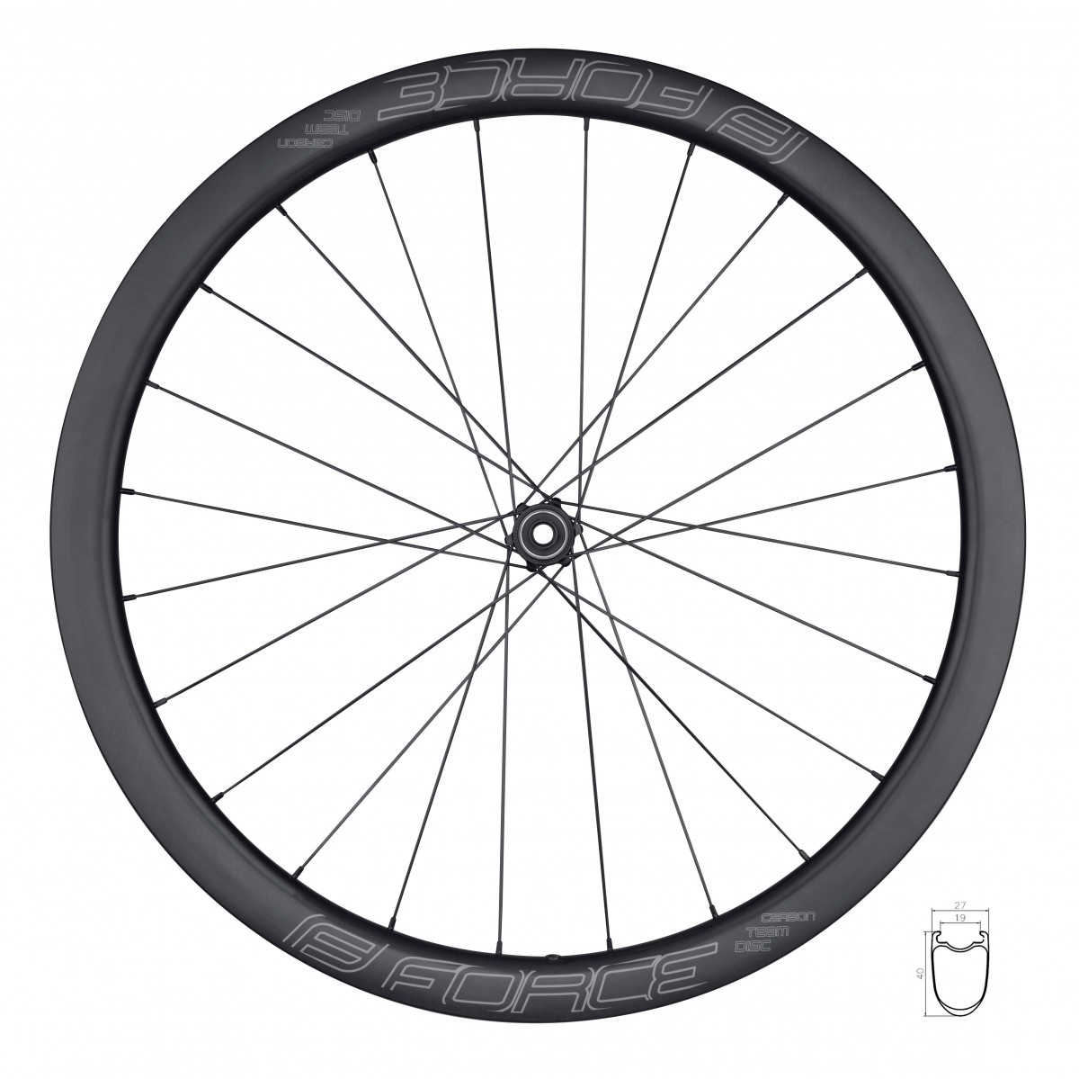 Force TEAM SP KARBON DISC 40 cestné zadné koleso pneu