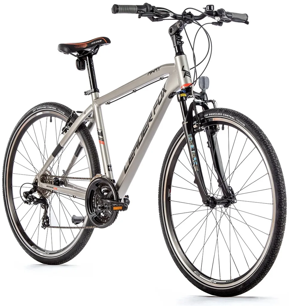 Krosový bicykel Leader Fox AWAY pánsky, 2023-1, 19", STRIEBORNÁ