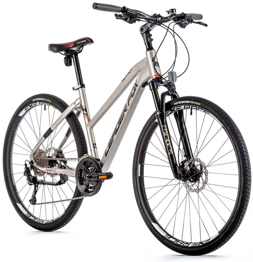 Krosový bicykel Leader Fox ŠUMAVA dámsky, 2023-2, 18", strieborná