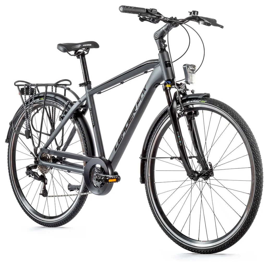 Trekový bicykel Leader Fox FERRARA pánsky, 2023-1, 19", sivá