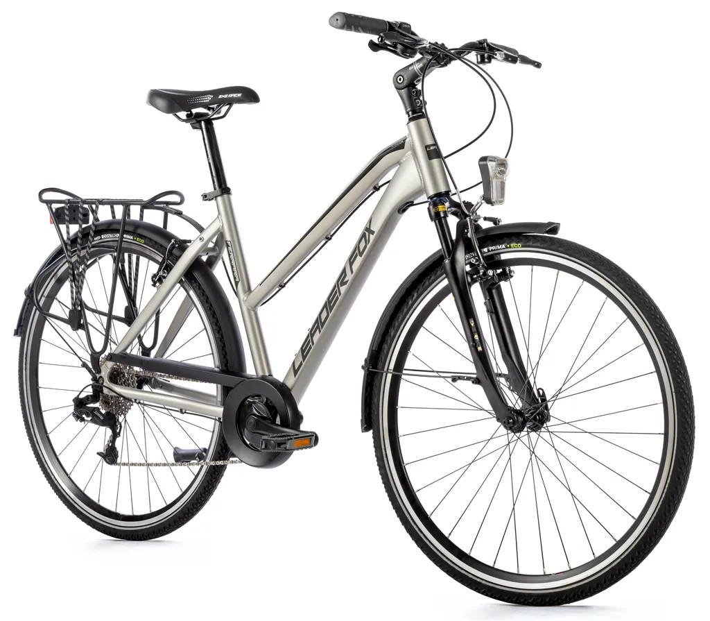 Trekový bicykel Leader Fox FERRARA dámsky, 2023-1, 16,5", strieborná