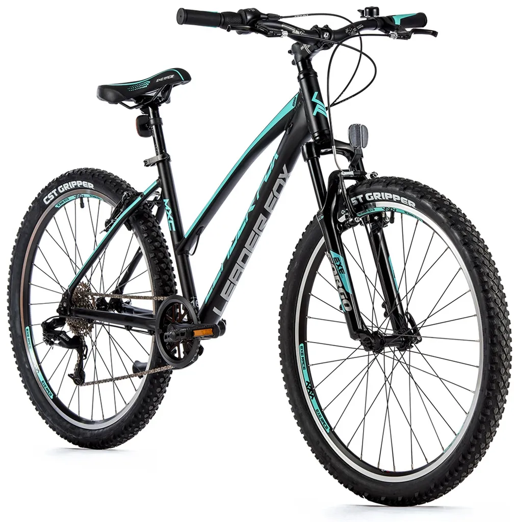 Horský bicykel Leader Fox MXC dámsky, 2023-2 20" čierna/svetlozelená