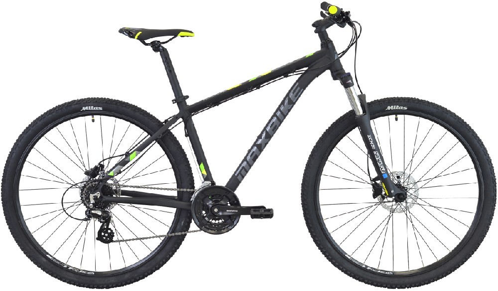 MTB bicykel 29" MAXBIKE Toba 15" svietivo žlto-modrý