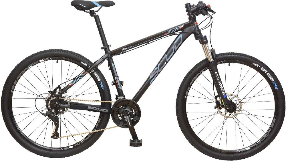 MTB bicykel 29" SCUD Mikro 23" Microshift 3x8 disc, black-grey