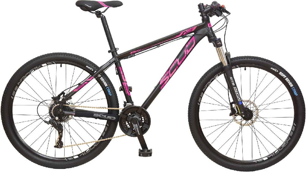 MTB bicykel 29" SCUD Mikro 19" Microshift 3x8 disc, black-pink