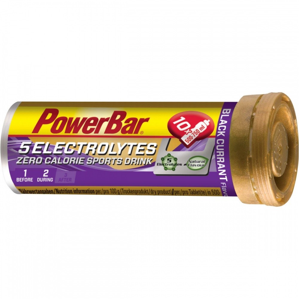 POWER BAR 5 Electrolytes Sport drink čierne ríbezle