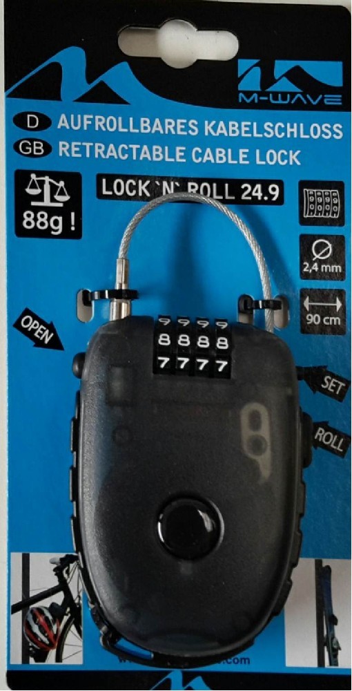 Rolovací zámok M-WAVE 90x2,4 mm