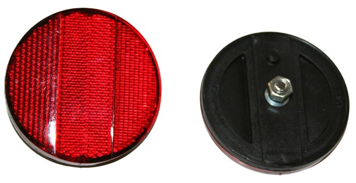 Odrazka červená okrúhla