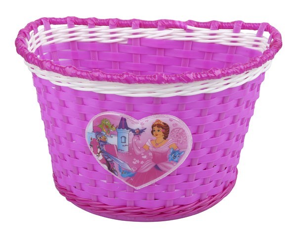 Kôš predný na detský bicykel Girl ružovo/biely