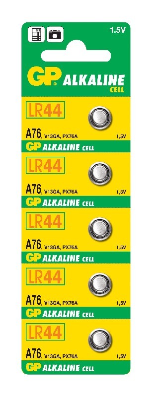Batéria GP A76, LR44 1,5V 11,6x5,4 mm