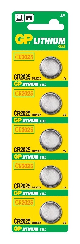 Batéria GP CR 2025 3V 20x2,5 mm