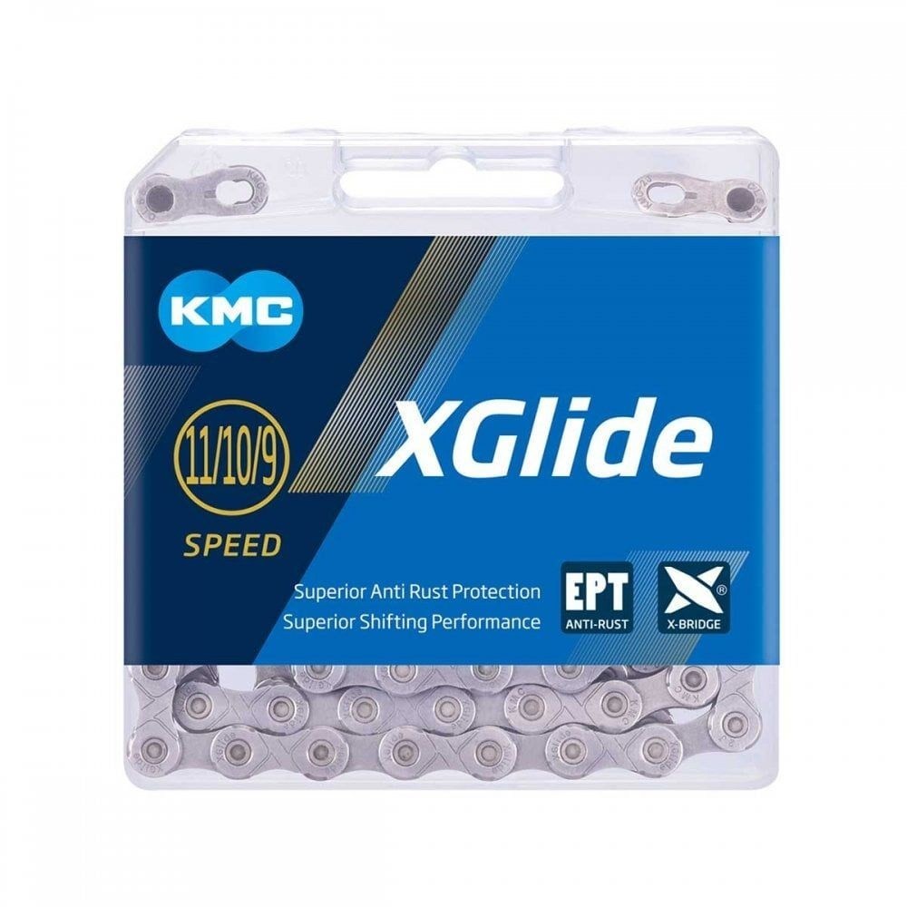 Řetěz KMC X-Glide Cues X EPT 9-11sp silver 126 člá