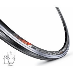 Ráfik MACH cest.700C Road runner black 36H + nit
