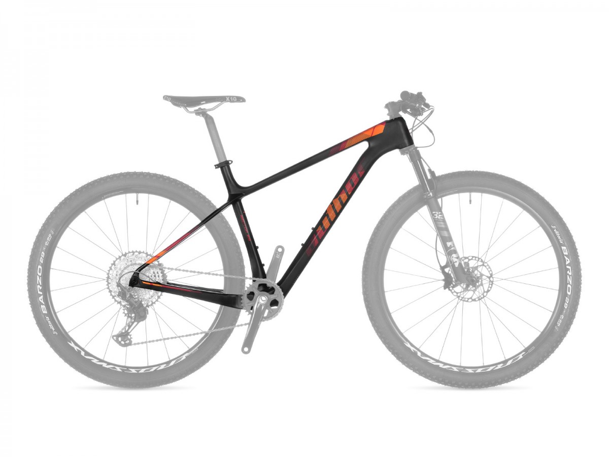 MTB Rám Author Sector 29" 2023 21" karbón-matná/červená/oranžová/čierna