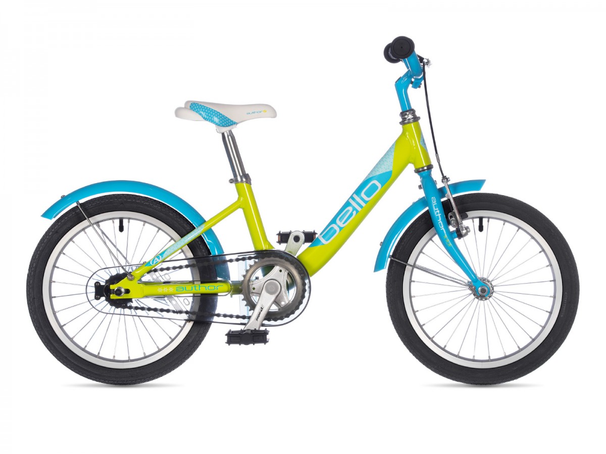 Detský bicykel Author Bello 16" 2023 9" limeta/modrá