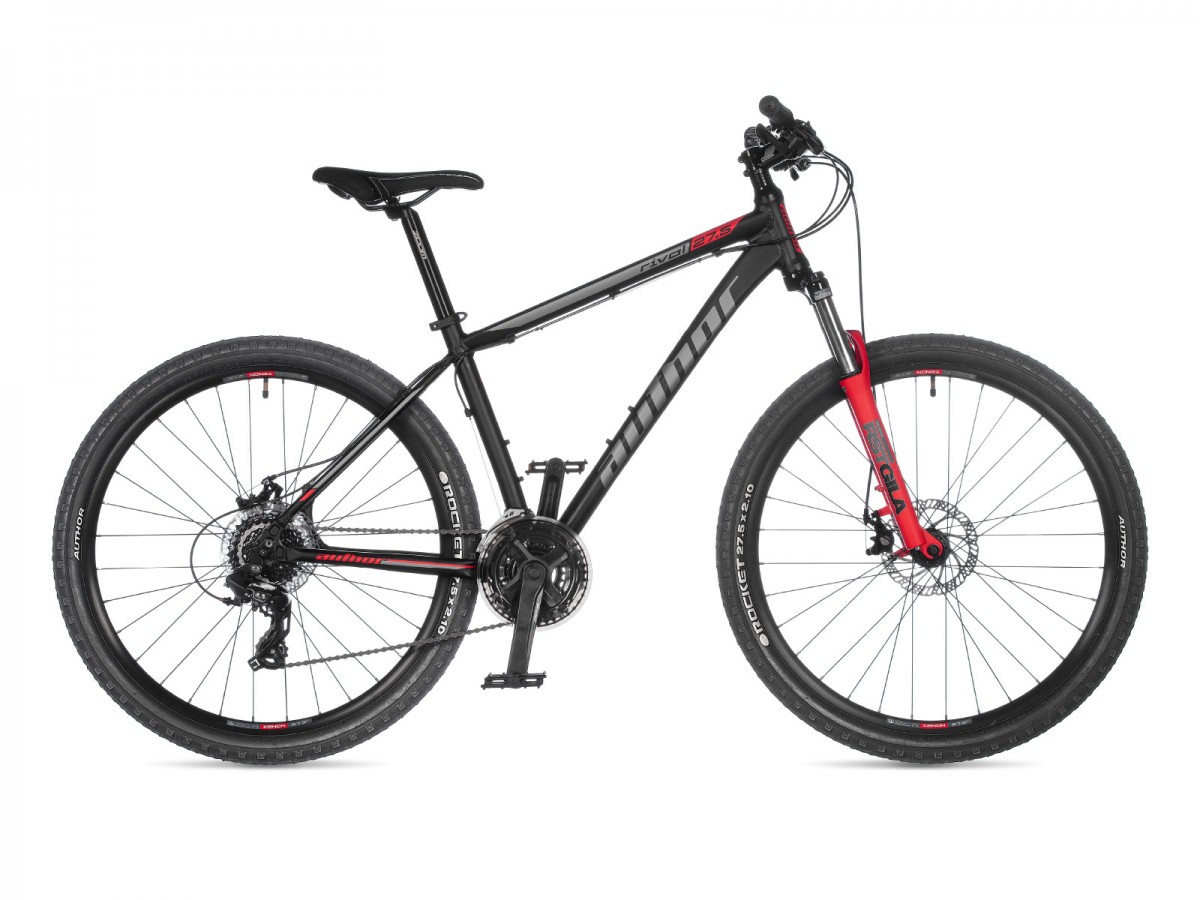 MTB XC bicykel Author Rival 27,5" 2023 19" čierna-matná/červená
