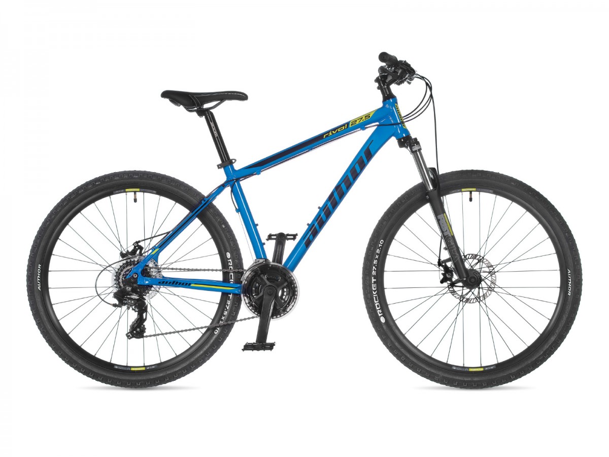 MTB XC bicykel Author Rival 27,5" 2023 17" modrá/čierna/limeta