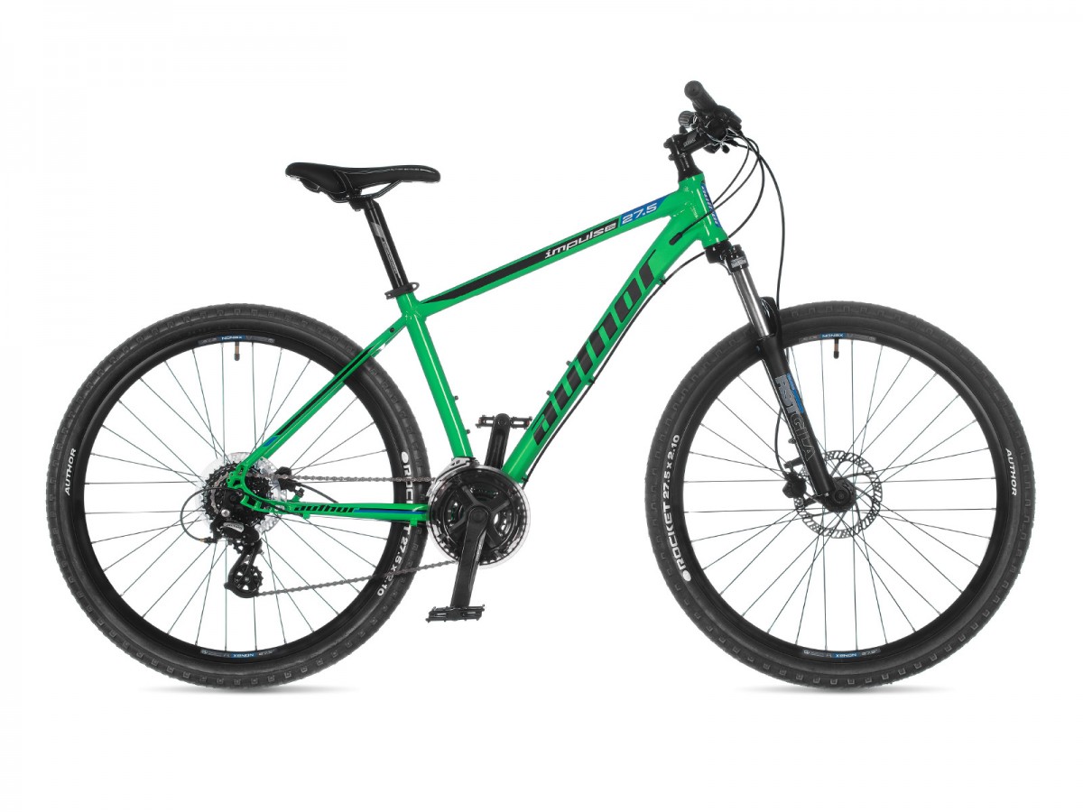 MTB XC bicykel Author Impulse 27,5" 2023 19" zelená/čierna/modrá Author