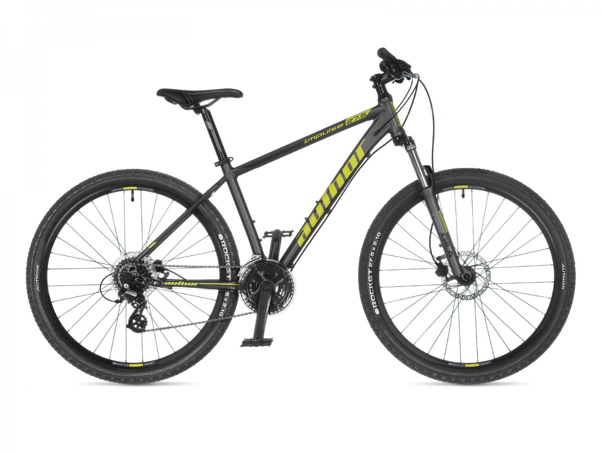 MTB XC bicykel Author Impulse 27,5" 2023 19" sivá-matná/limeta