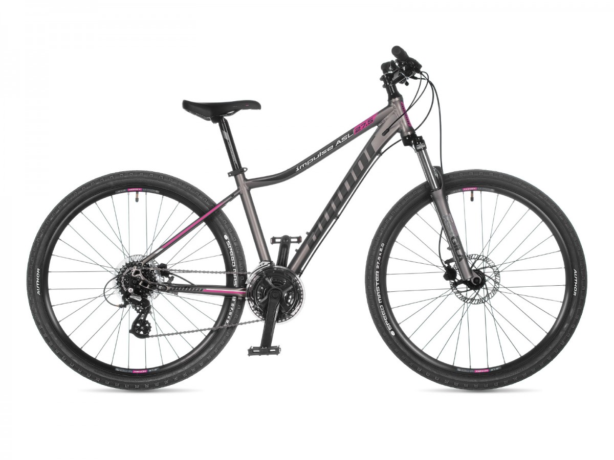 Dámsky MTB bicykel Author Impulse 27,5" ASL 2023 16" strieborná-matná/ružová