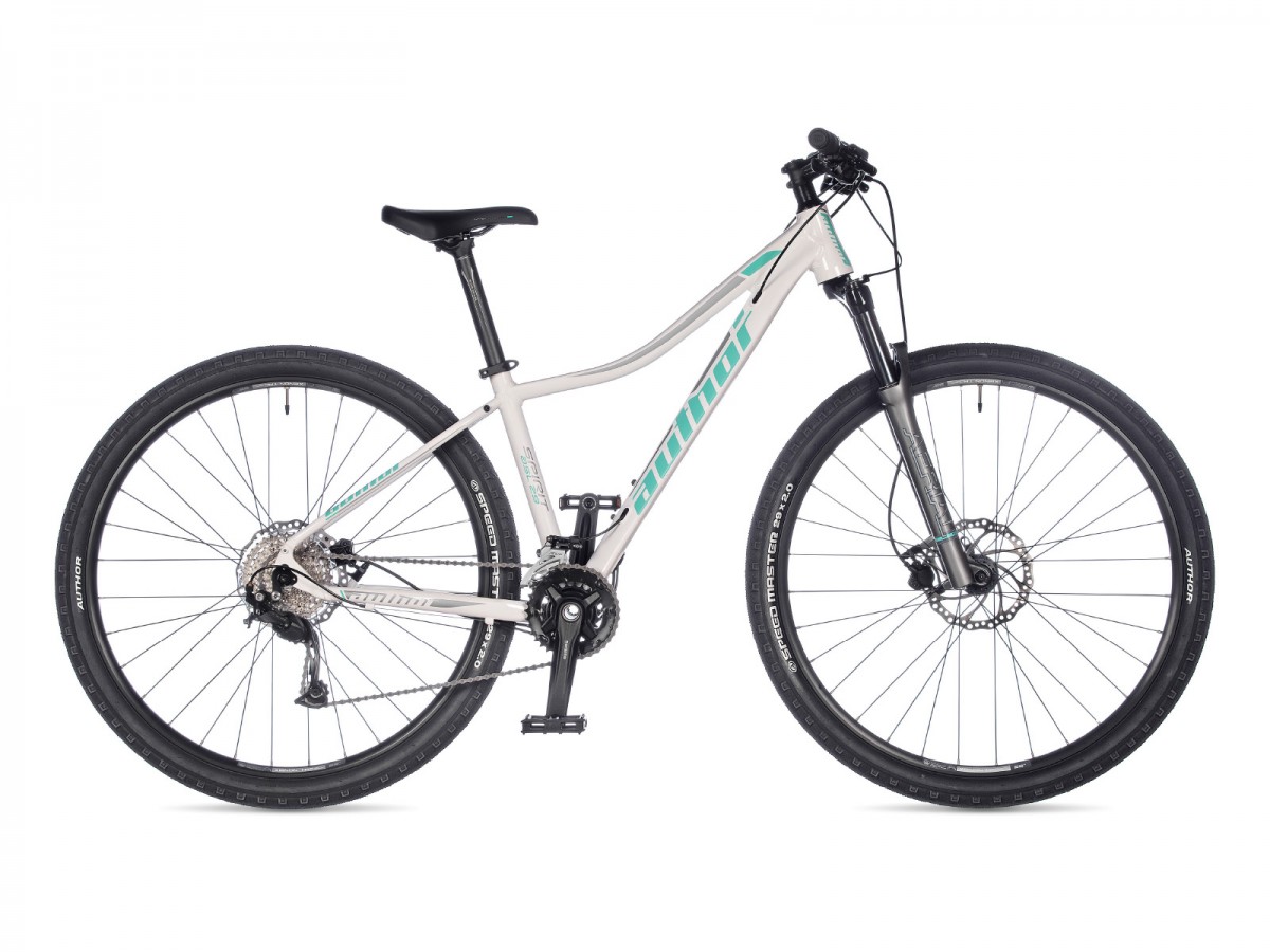 Dámsky MTB bicykel Author Spirit 29" ASL 2023 16" biela/strieborná/zelená