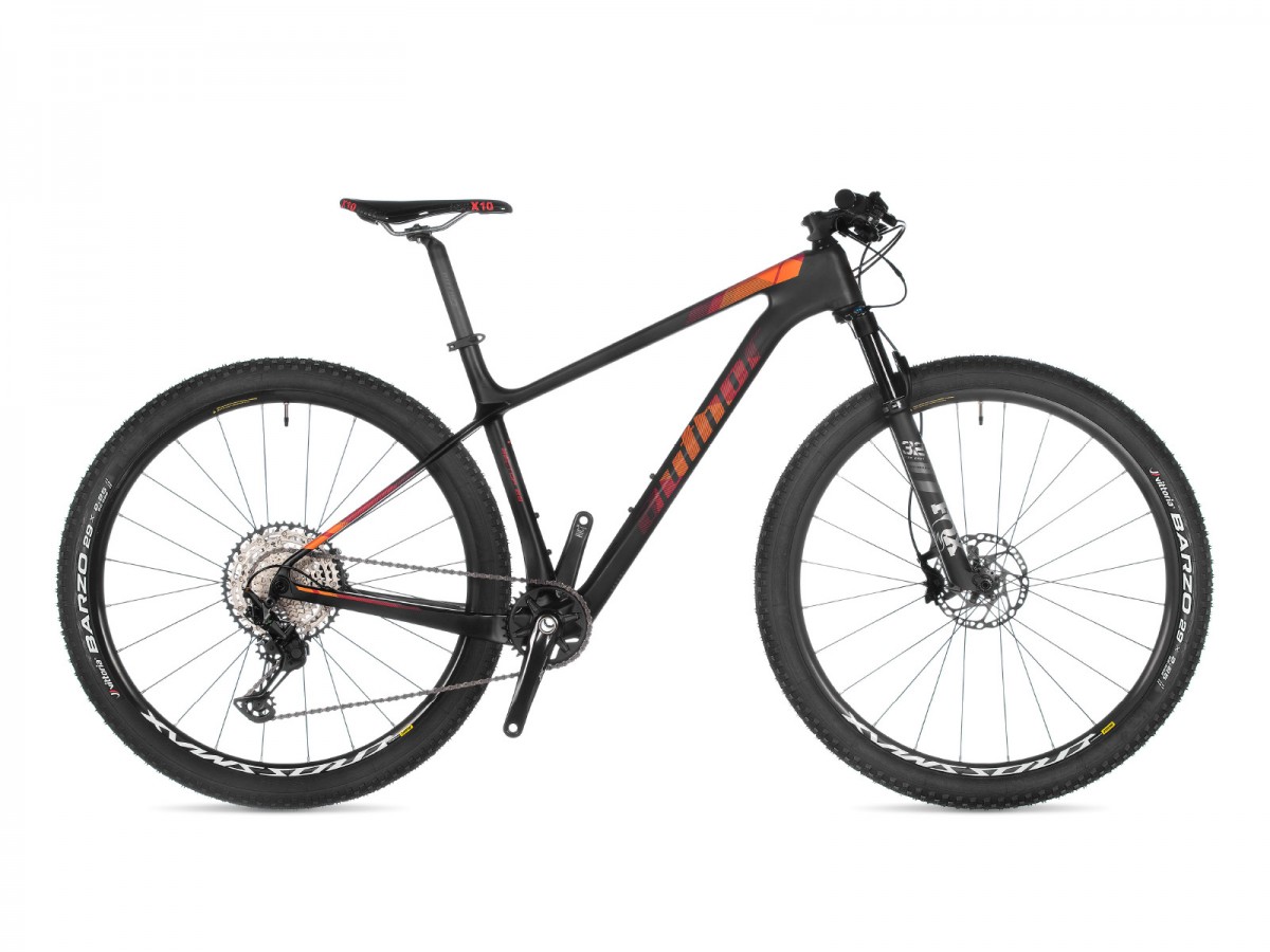 MTB bicykel Author Sector 29" 2023 19" karbón-matná/červená/oranžová/čierna