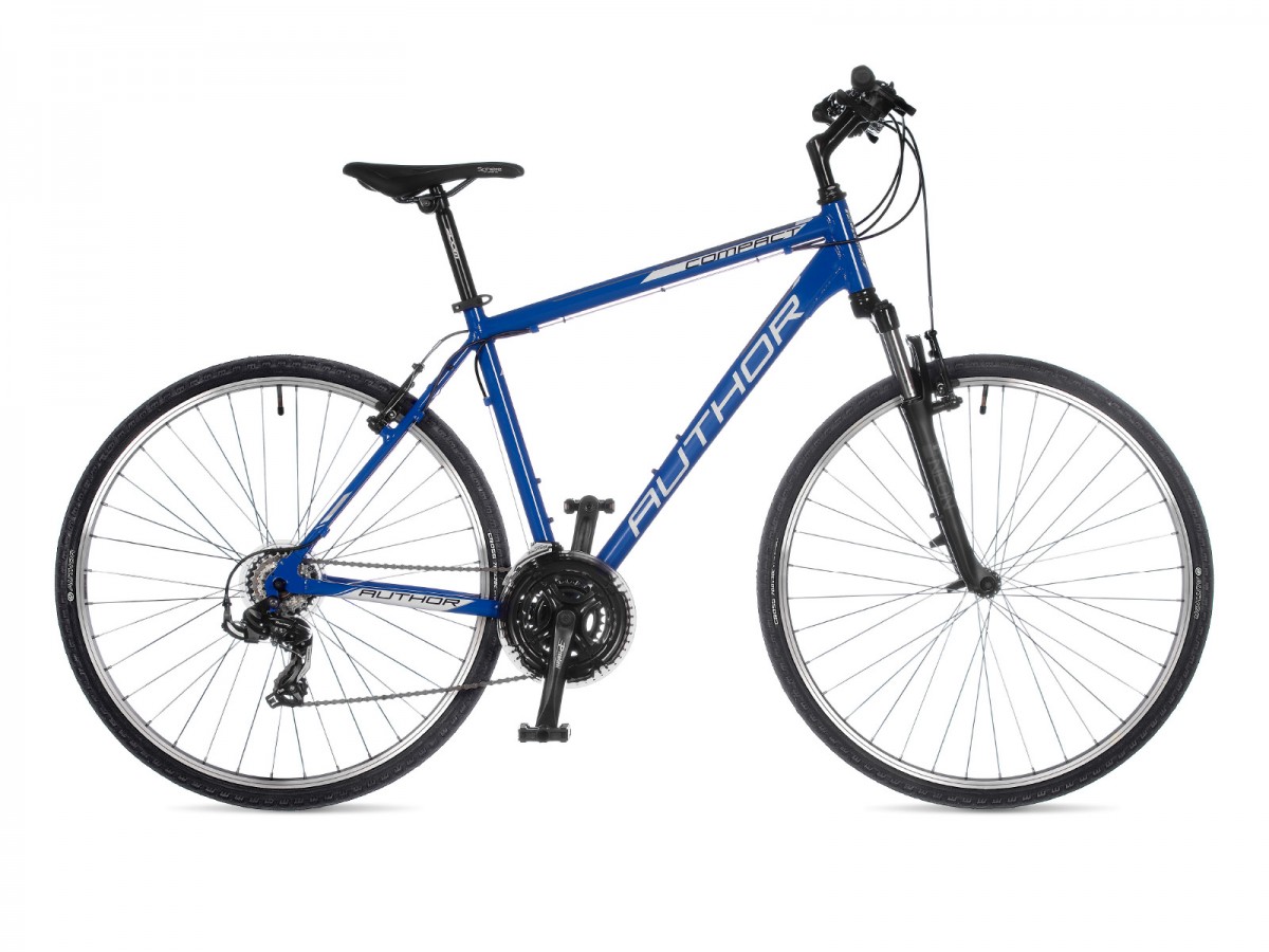 Krosový bicykel Author Compact 2023 18" modrá/čierna/biela