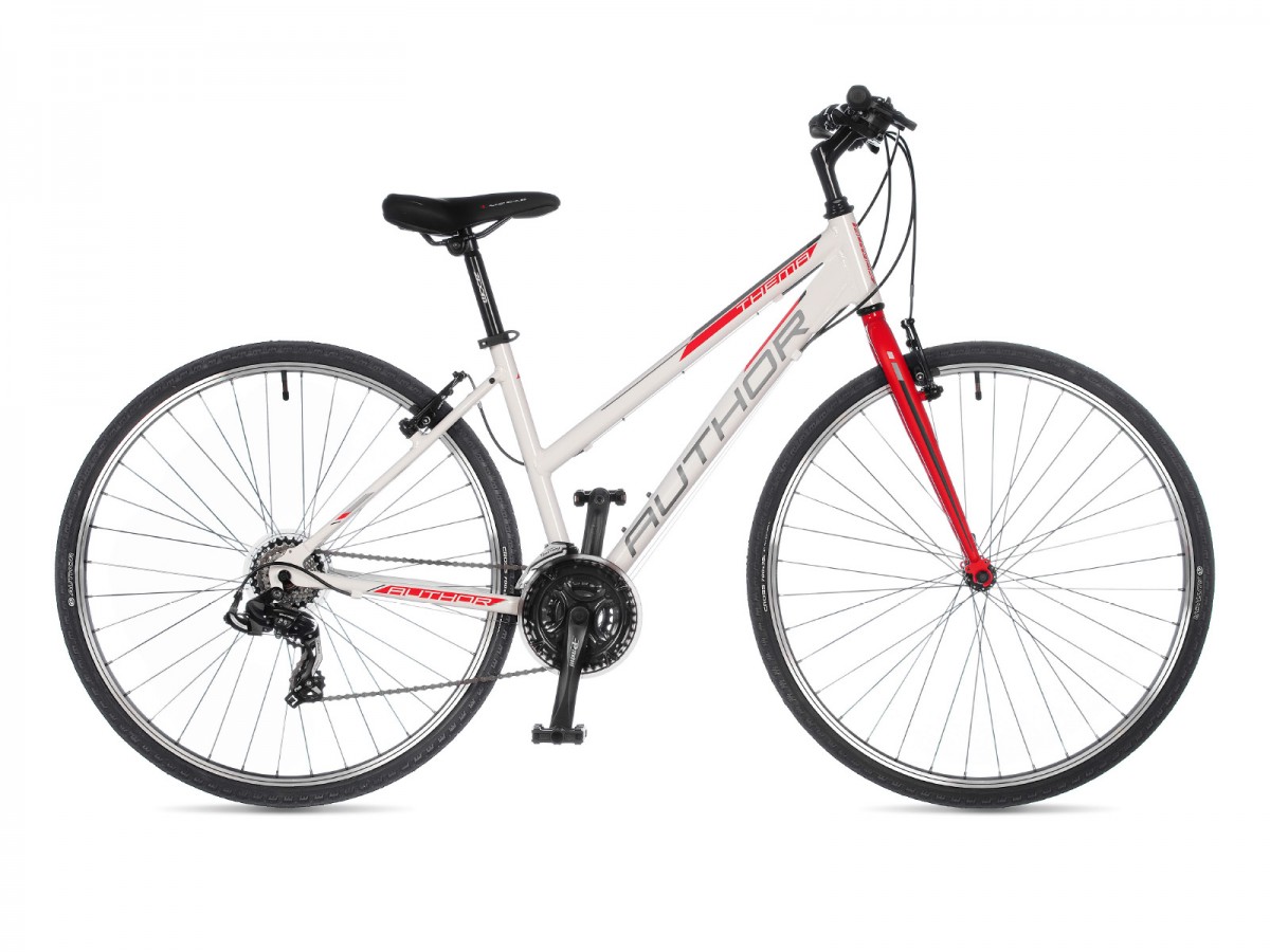 Dámsky krosový bicykel Author Thema 2023 19" biela/červená