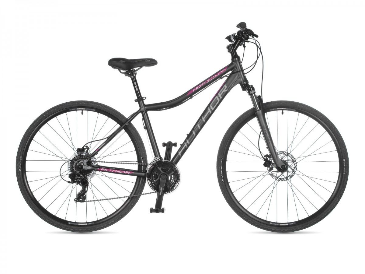 Dámsky krosový bicykel Author Horizon ASL 2023 15" sivá-matná/ružová