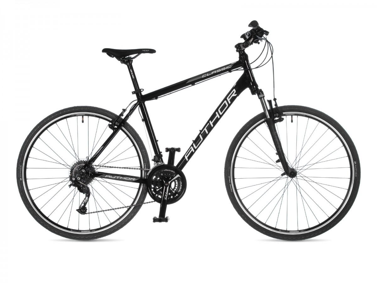 Krosový bicykel Author Classic 2023 18" čierna/biela