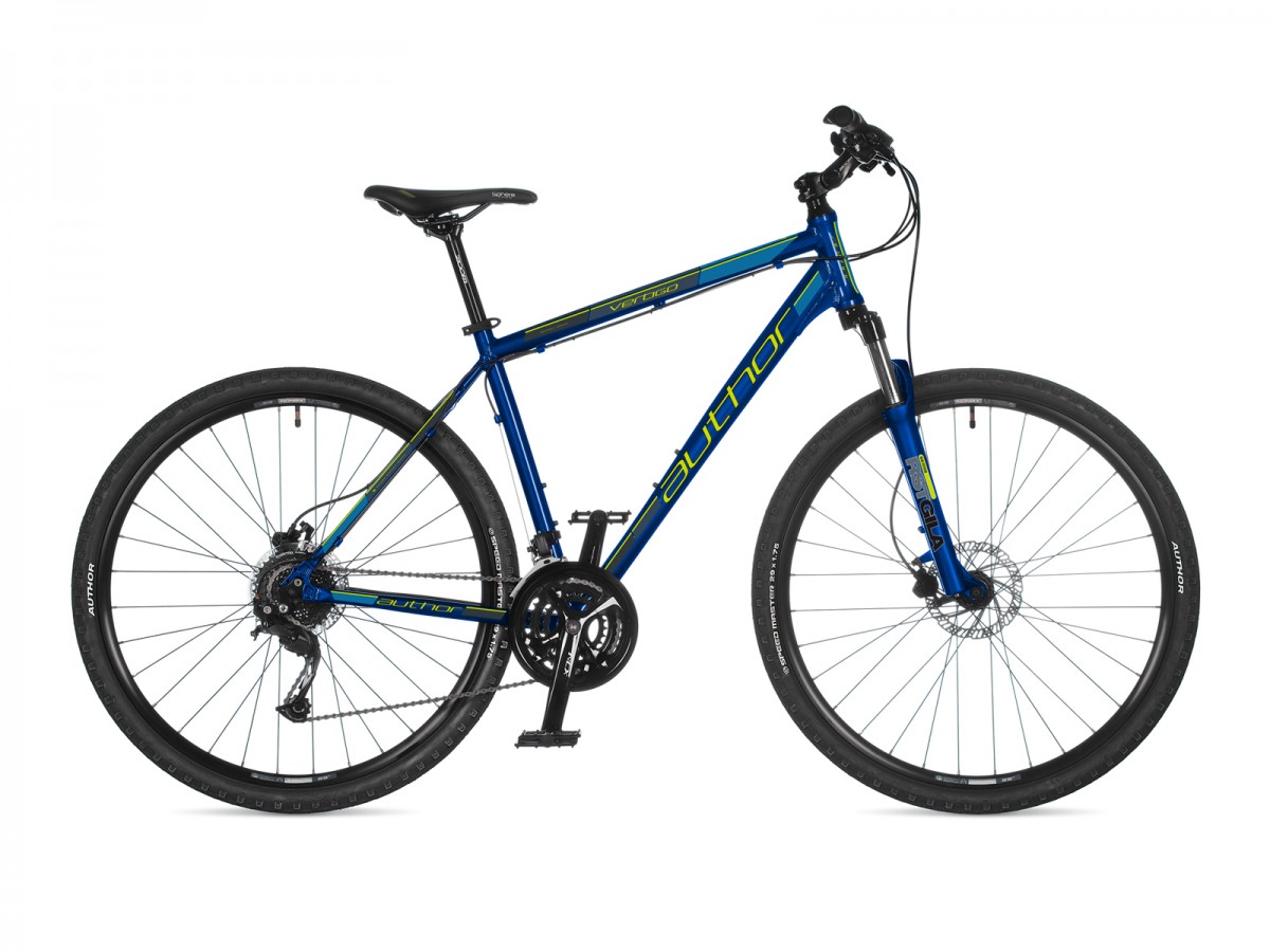 Krosový bicykel Author Vertigo 2023 16" modrá/limeta