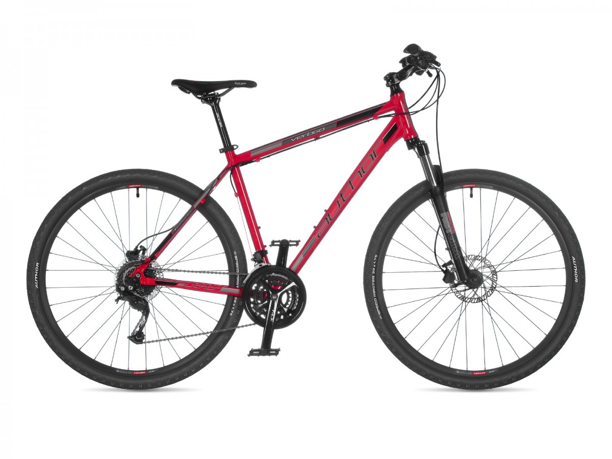 Krosový bicykel Author Vertigo 2023 18" červená/čierna