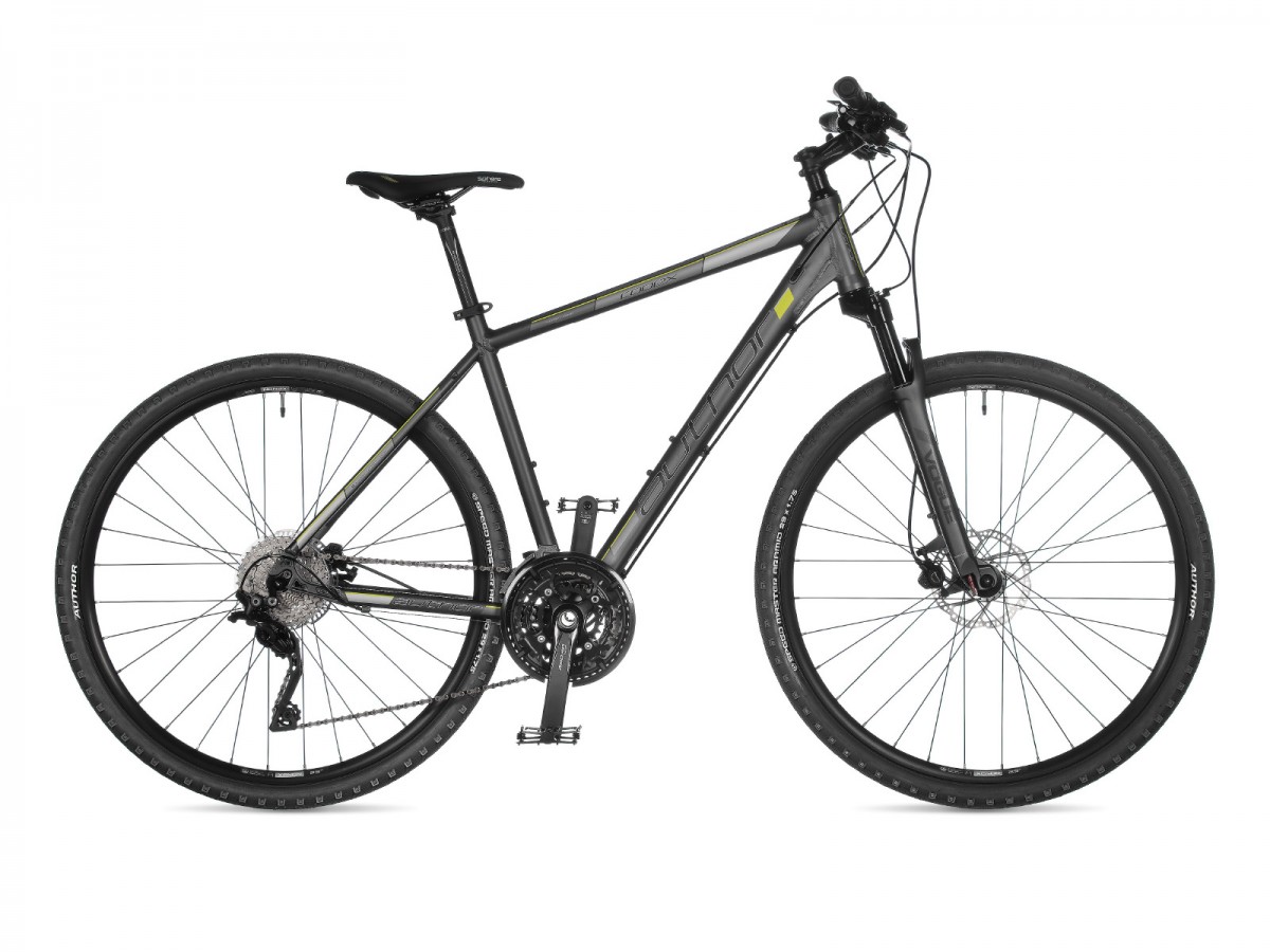 Krosový bicykel Author Codex 2023 16" sivá-matná/limeta