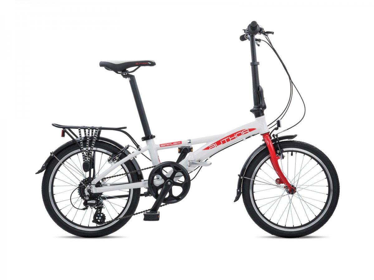 Skladací bicykel Author Simplex 2023 M biela/červená