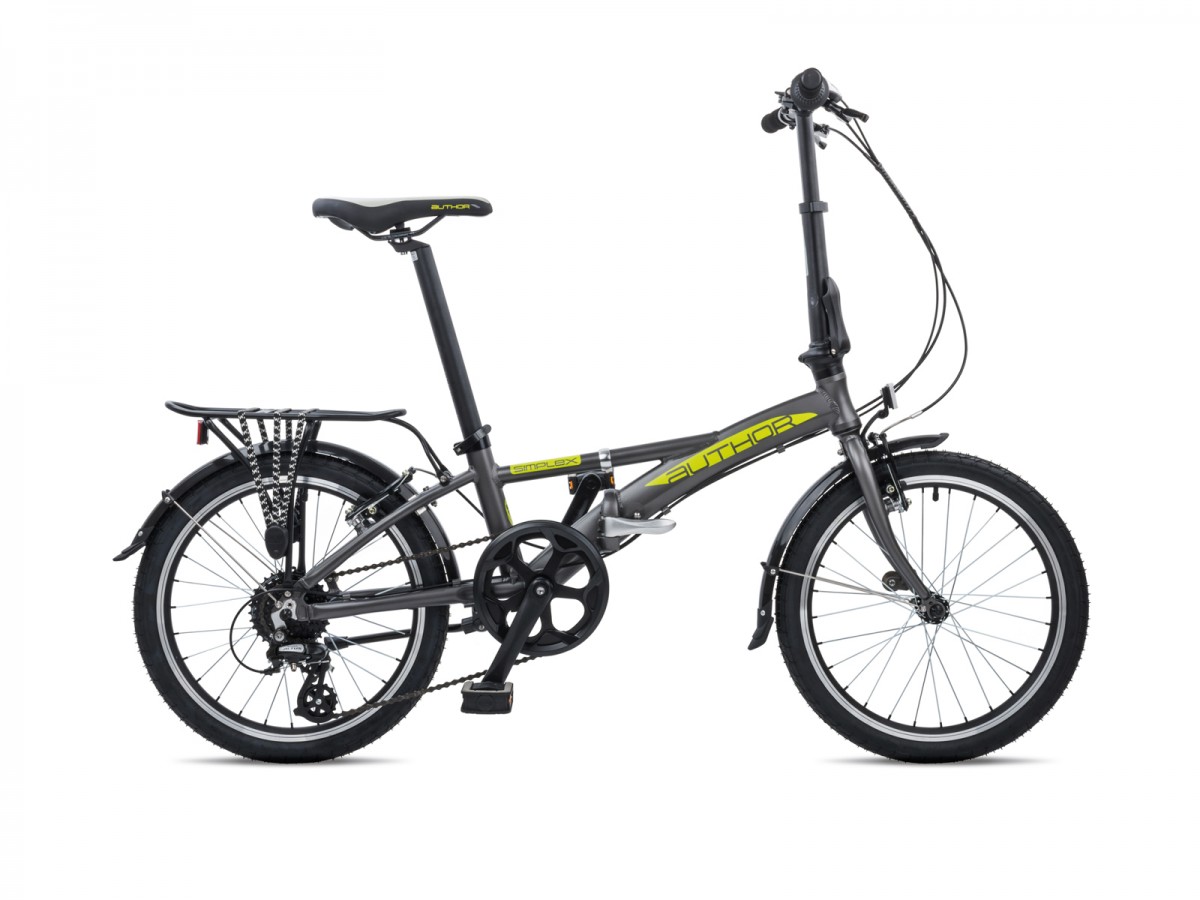 Skladací bicykel Author Simplex 2023 M strieborná-matná/limeta
