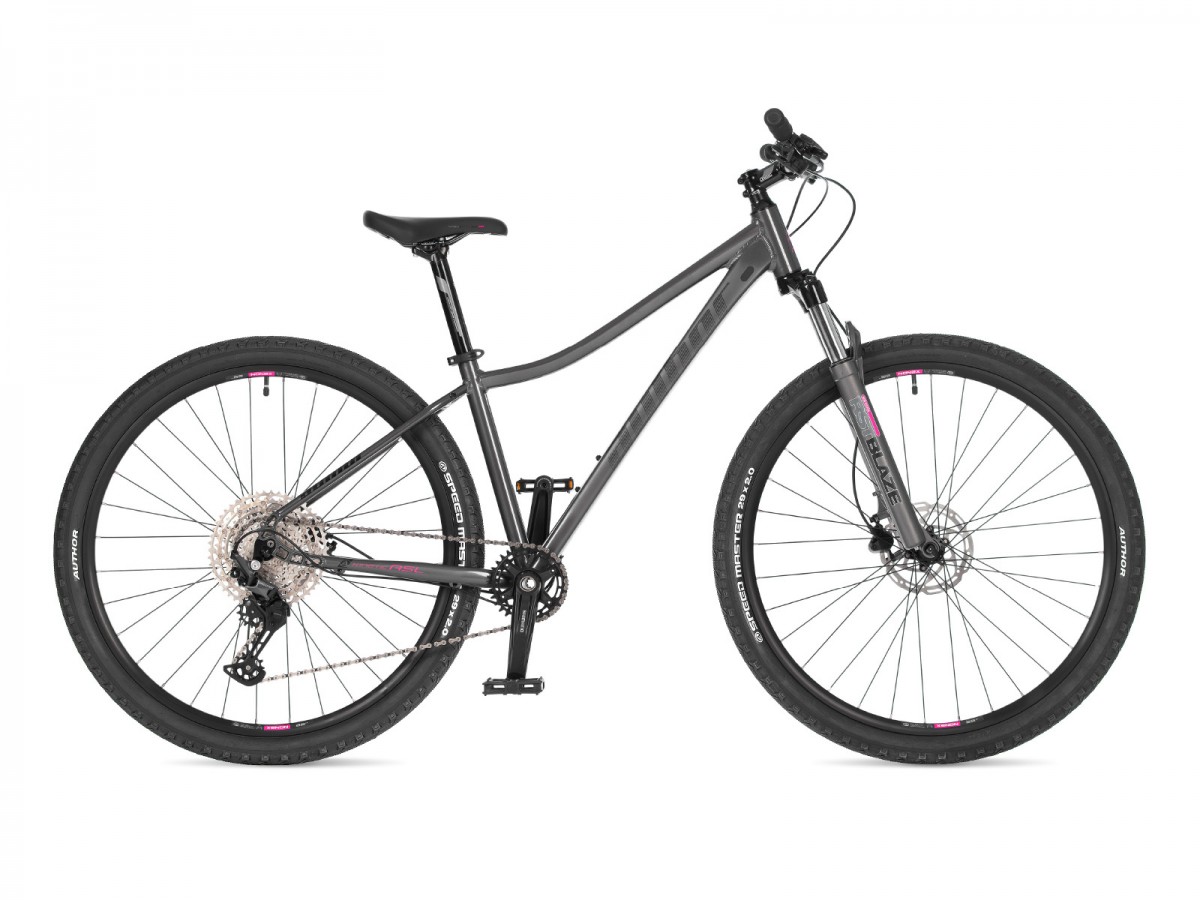 Kinetic ASL 2025 18" stříbrná/růžová Author dámské MTB 29"kolo