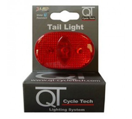 Svetlo zadne blikačka QT Cycle Tech 3-diódy, červené
