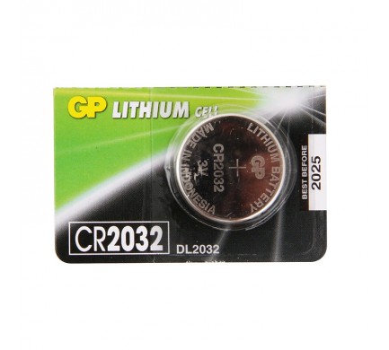 Baterie knoflíková CR 2032 Lithium GP blistr 1 ks
