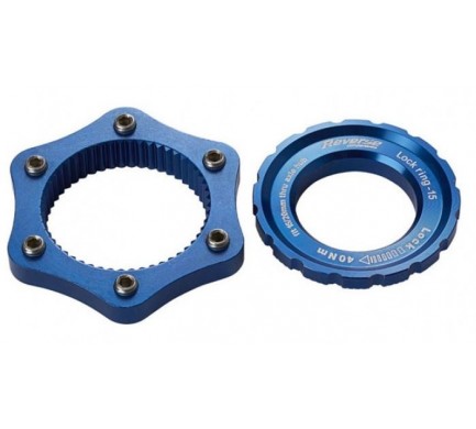 Adaptér Reverse kotouče diskové brzdy  centerlock/6-otv. Blue