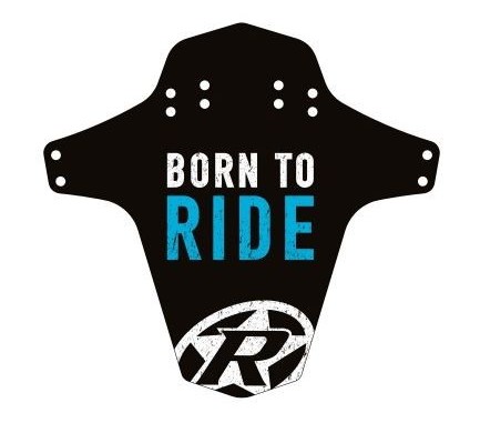 Blatník predný Reverse Mudguard Born to Ride čierna / svetlo modrá