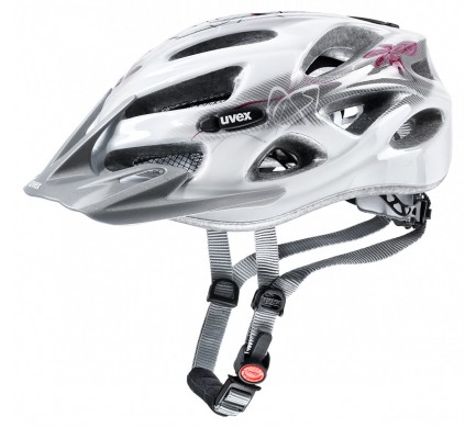 UVEX PRILBA ONYX LADY LINE, WHITE-RED 52-57
