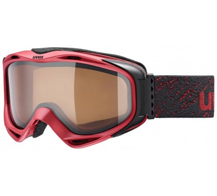 Lyžařské brýle UVEX G.GL 300 POLA, dark red mat double lens/pola/clear (3030) Množ. Uni