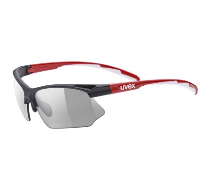 20 UVEX BRÝLE SPORTSTYLE 802 VARIO, BLACK RED WHITE/SMOKE (2301) Množ. Uni