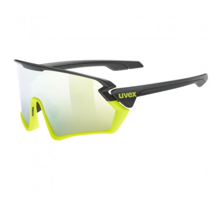 2022 UVEX BRÝLE SPORTSTYLE 231 BLACK LIME MAT / MIRROR YELLOW (CAT.3) Množ. Uni