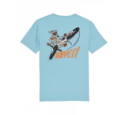 PEATY'S RIDEWEAR T-SHIRT - WHIPPET / SKY BLUE (PRW-TEE-WHP-SKY) XL