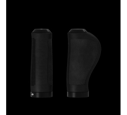 Gripy BROOKS Ergonomic Rubber grips - 100+100 mm - black/silver