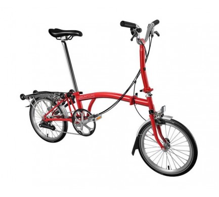 Brompton M6R - skladací bicykel červený