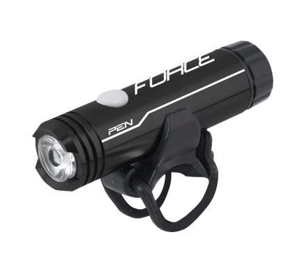 Predné svetlo na bicykel Force PEN 1 LED čierne